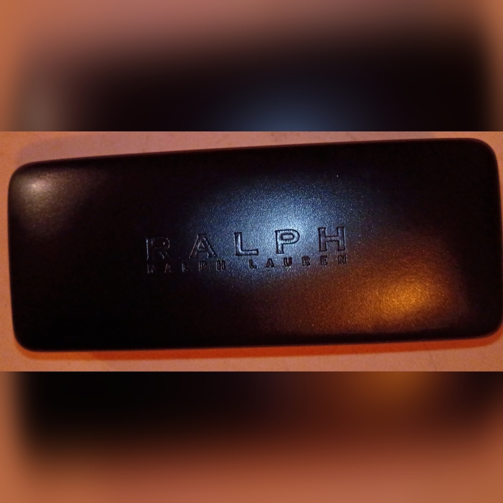 Ralph Lauren Black Hard Shell Clam Glass Sunglasses Case